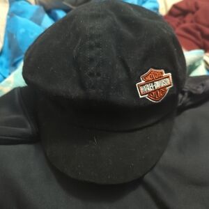 Harley-Davidson Black and Orange Logo Cap